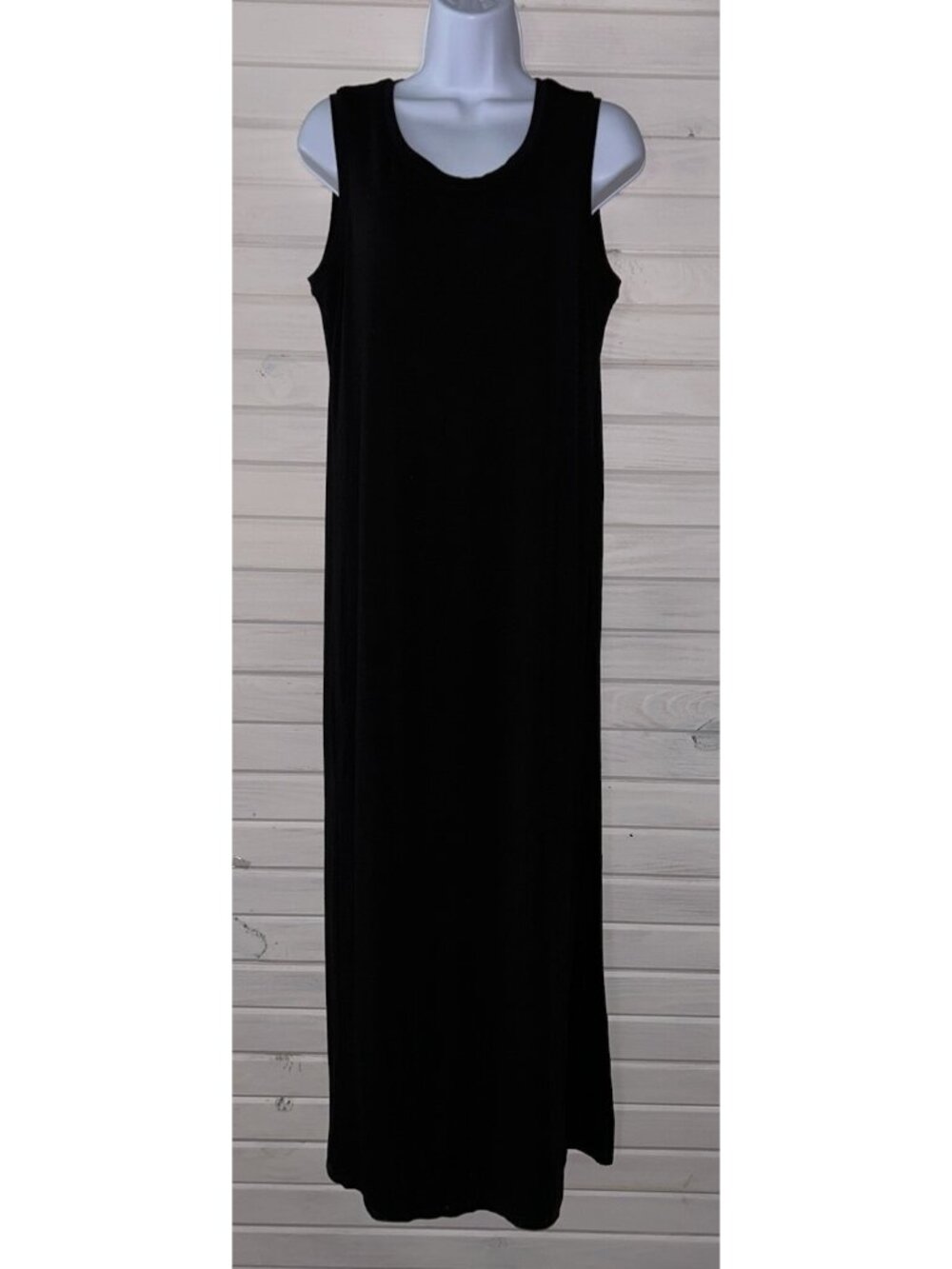 Athleta Sz SMALL Black Gaia Tee Maxi Travel Dress Sleeveless Athleisure EUC